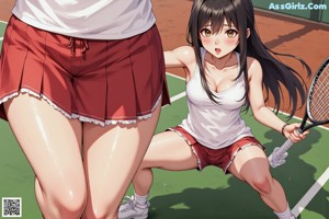 A woman in a gray sports bra top holding a baseball bat.