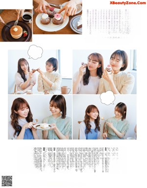 a magazine page with a bunch of pictures of a woman