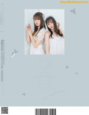A magazine spread with two young women hugging each other.
